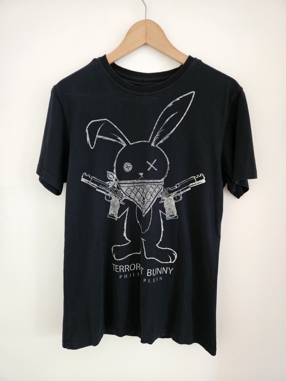 Philipp Plein Shirt Terror Bunny Mens Large Black Designer